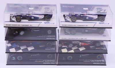 Lot 1899 - Minichamps 1:43 scale group of eight racing...