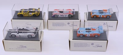 Lot 1903 - Spark Model 1:43 scale group of five Le Mans...
