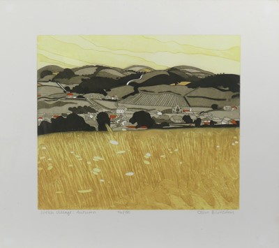 Lot 318 - John Brunsdon (1933-2014) - Welsh Village:...