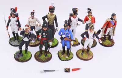 Lot 1644 - Collection of 10 various 90mm scale Napoleonic...