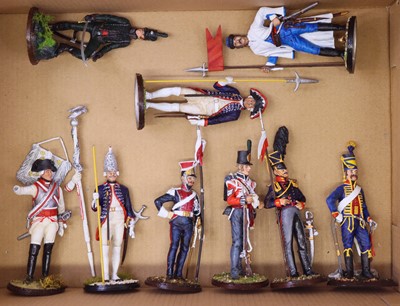 Lot 1632 - 9 various loose 90mm scale white metal...