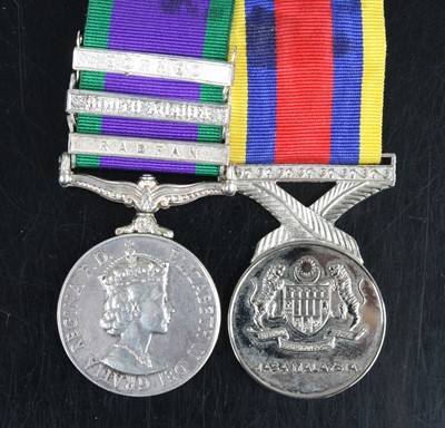 Lot 671 - A General Service Medal, with Borneo, South...