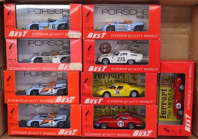 Lot 1906 - Model Best (Italy) 1:43 scale group of nine...