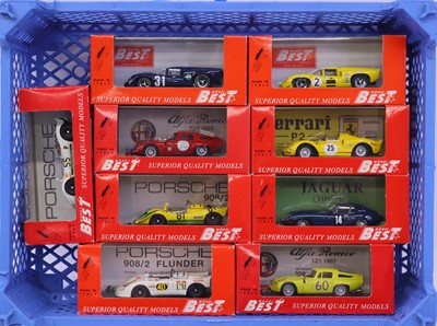 Lot 1907 - Model Best (Italy) 1:43 scale group of nine...