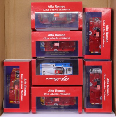 Lot 1912 - M4 Models 1:43 scale group of six Alfa Romeo...