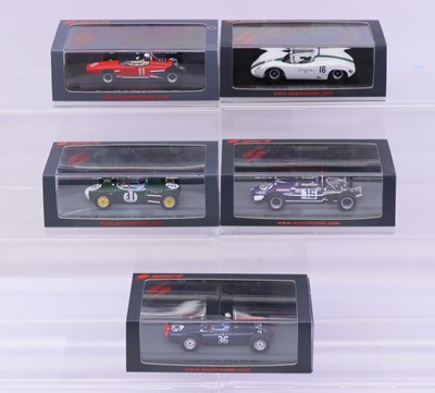 Lot 1915 - Spark Model 1:43 scale group of five racing...