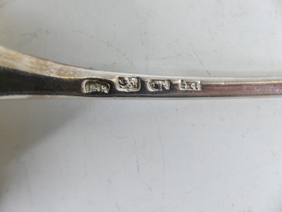 Lot 2098 - A George III silver soup ladle in the Old...