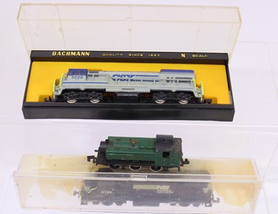 Lot 1005 - Three N gauge locos to include an unboxed 94xx...