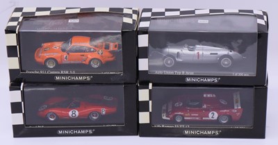 Lot 1934 - Minichamps 1:43 scale group of four modern...