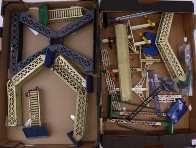 Lot 327 - Two trays containing various Hornby 0 gauge...