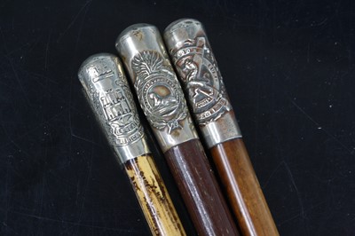 Lot 670 - A swagger stick, having a malacca shaft and...