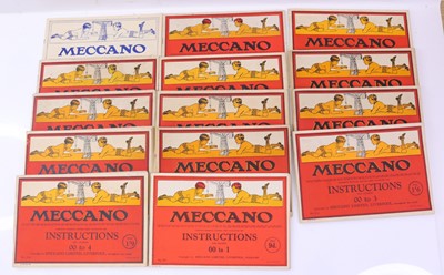 Lot 1830 - Collection of Meccano 1929-33 instruction...
