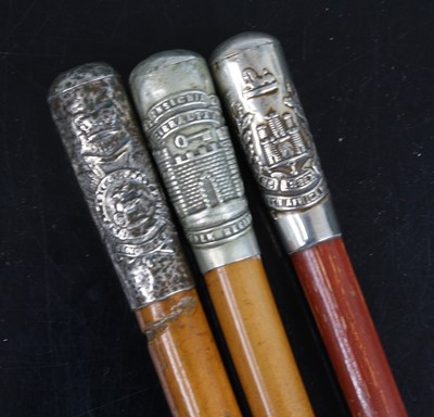 Lot 814 - A swagger stick, having a bamboo shaft and...