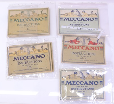 Lot 1865 - A collection of Meccano 1922-28 manuals to...
