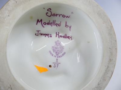 Lot 2049 - A pair of Royal Worcester porcelain figures...