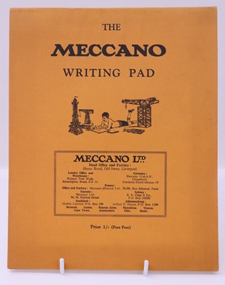 Lot 1864 - An original Meccano writing pad comprising an...