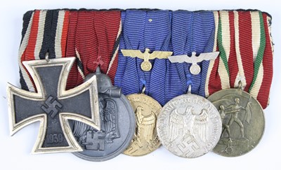 Lot 795 - A group of five German medals to include Iron...