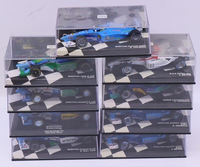 Lot 1957 - Minichamps 1:43 scale group of nine Formula...
