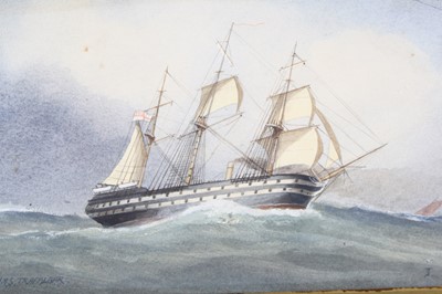 Lot 701 - English school, 20th century, HMS Trafalgar at...