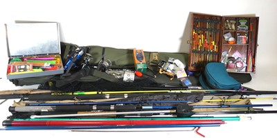 Lot 932 - A collection of course fishing equipment to...