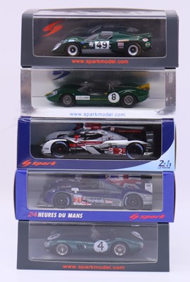 Lot 1972 - Spark Model 1:43 scale group of five racing...