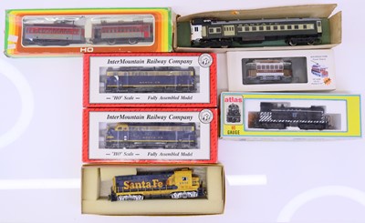 Lot 899 - Seven HO gauge locos to include a two-car tram...