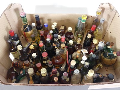 Lot 1488 - A collection of spirit miniatures in two boxes...