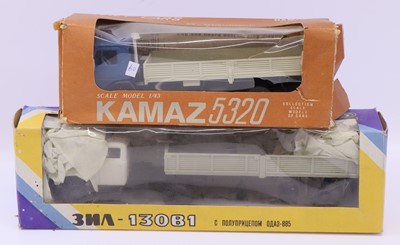 Lot 1384 - Boxed Russian diecast group, 2 examples to...