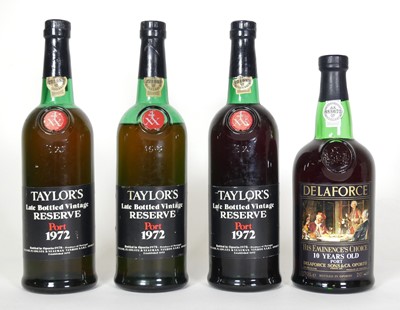 Lot 1298 - Taylor's LBV Reserve Port 1972, 3 bottles, and...