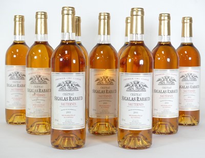 Lot 1184 - Chateau Sigalas Rabaud 2001, Sauternes, 9 bottles