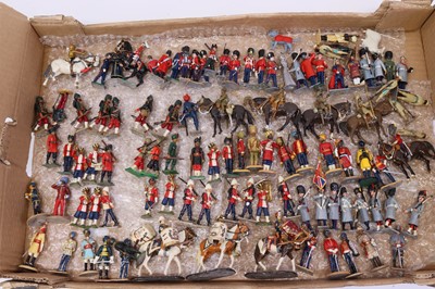 Lot 1675 - Collection of mixed 54mm scale white metal and...