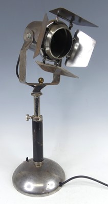 Lot 196 - A 1950s German Industrial chrome table lamp,...