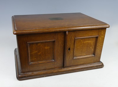 Lot 2223 - Elkington & Co. oak fitted cutlery canteen and...