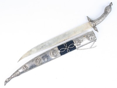Lot 779 - A large Eastern dress or ceremonial dagger,...