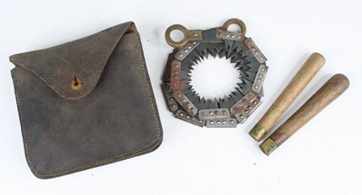 Lot 763 - A WW I Pioneers trench saw, the brass fitting...