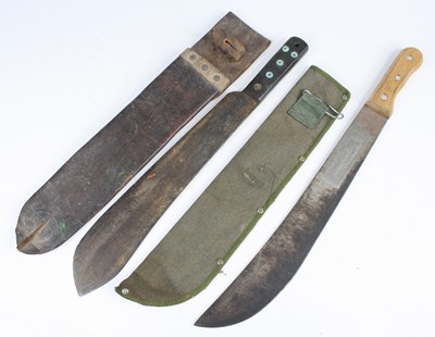 Lot 715 - A WW II British Army machete, the 38cm blade...