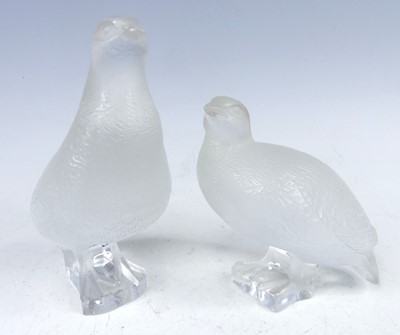 Lot 97 - A pair of contemporary Lalique frosted glass...