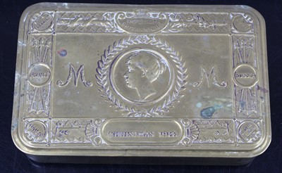 Lot 662 - A WW I Princess Mary Christmas gift tin,...