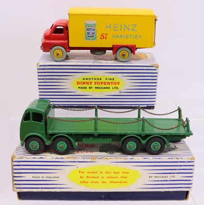 Lot 1209 - Dinky Toys group of 2 playworn haulage...