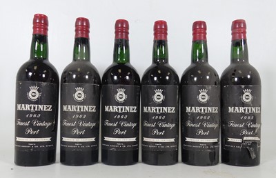 Lot 1308 - Martinez Finest Vintage Port, 1963, twelve...