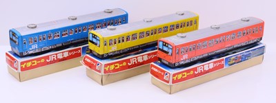 Lot 1713 - Ichiko (Japan) group of 3 tinplate JR train...