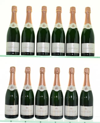 Lot 1243 - J Lassalle Champagne Rose NV 1er Cru, twelve...