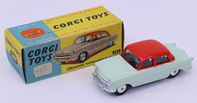 Lot 1237 - Corgi Toys, 207, Standard Vanguard III, pale...
