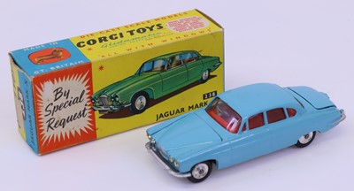 Lot 1240 - Corgi Toys, 238, Jaguar Mark X, light blue...