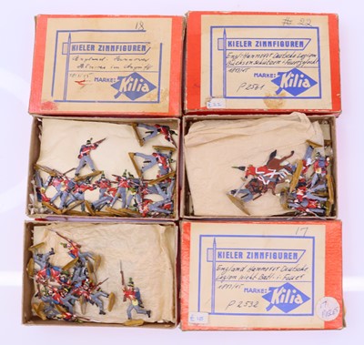 Lot 1620 - Kieler Zinnfiguren German 3 small boxes of...