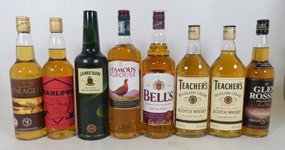 Lot 1333 - Eight various bottles of blended Scotch whisky,...