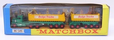 Lot 1319 - Matchbox Kingsize Dodge Tractor With Twin...