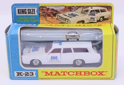 Lot 1328 - Matchbox Kingsize No.23 Mercury Police Car in...