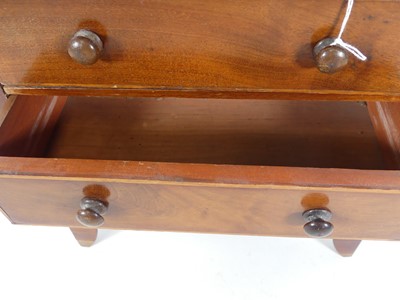 Lot 9 - A 19th century mahogany three-drawer...