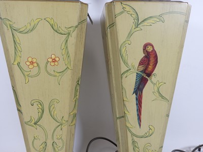 Lot 11 - A pair of composite table lamps of tapering...